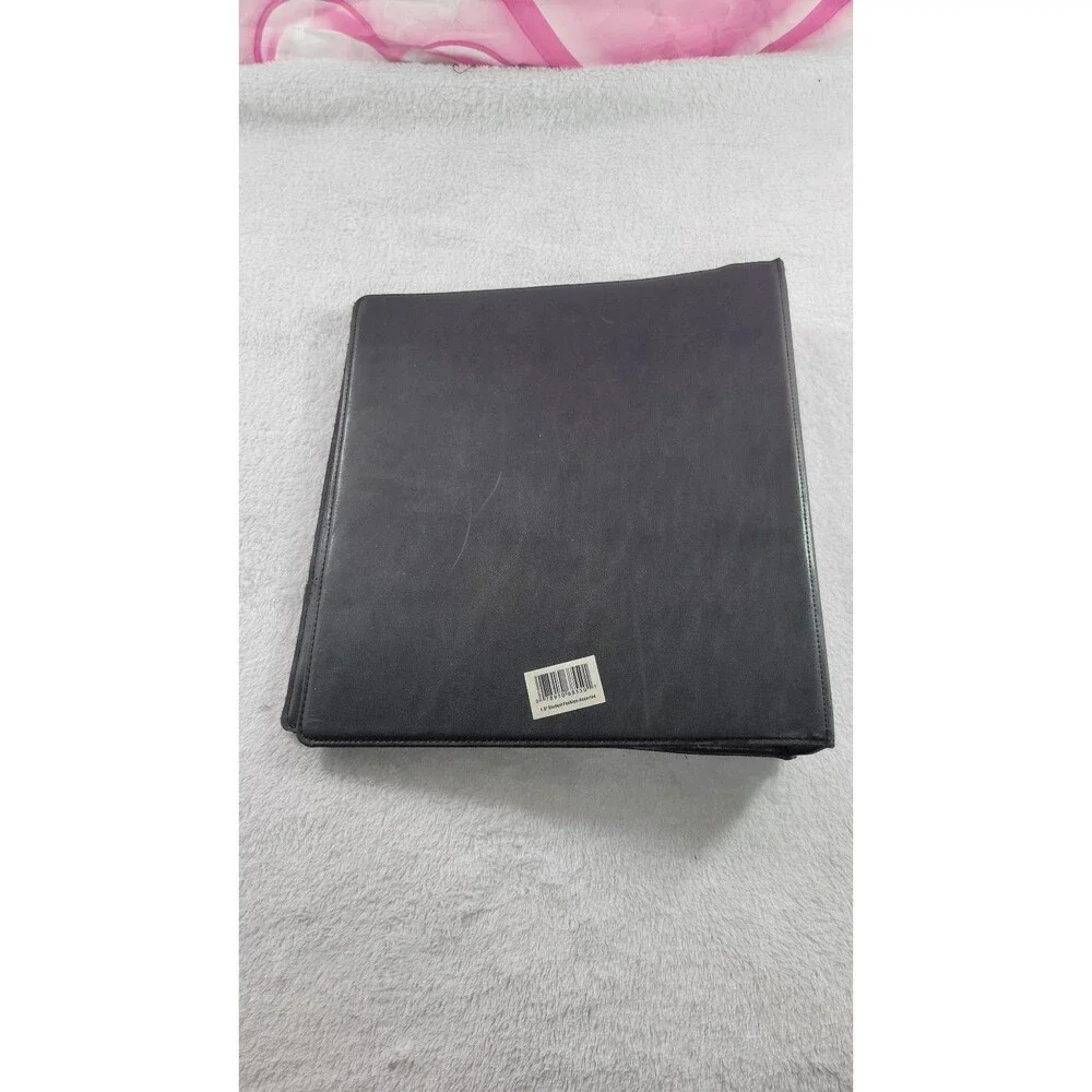 Wilson Jones Varsity G Letter 3 Ring Portfolio Binder Black Pink Y2K Vintage